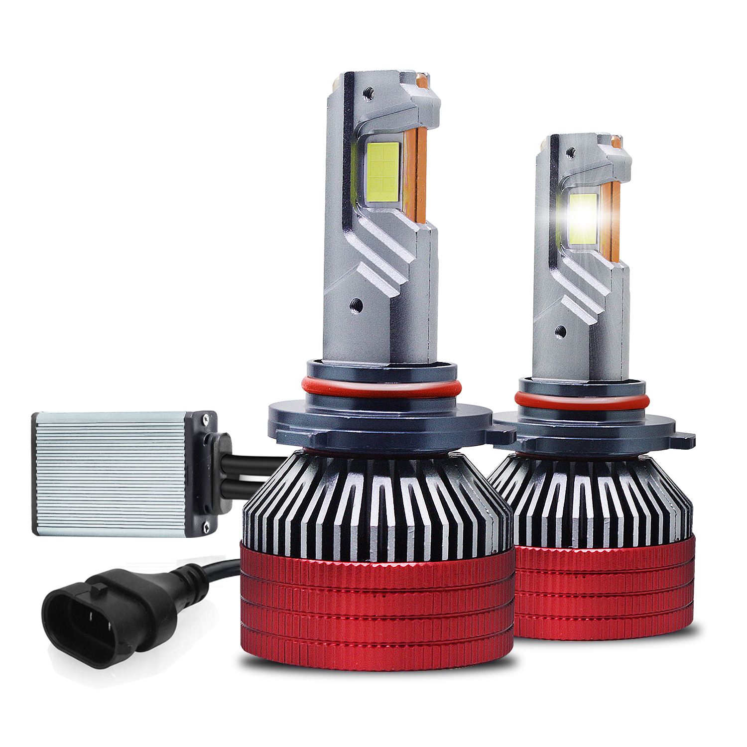 Carzex Crystal Eye 9005 White Plug & Play LED Headlight Bulb For Cars (300W/20000LM/6500K)