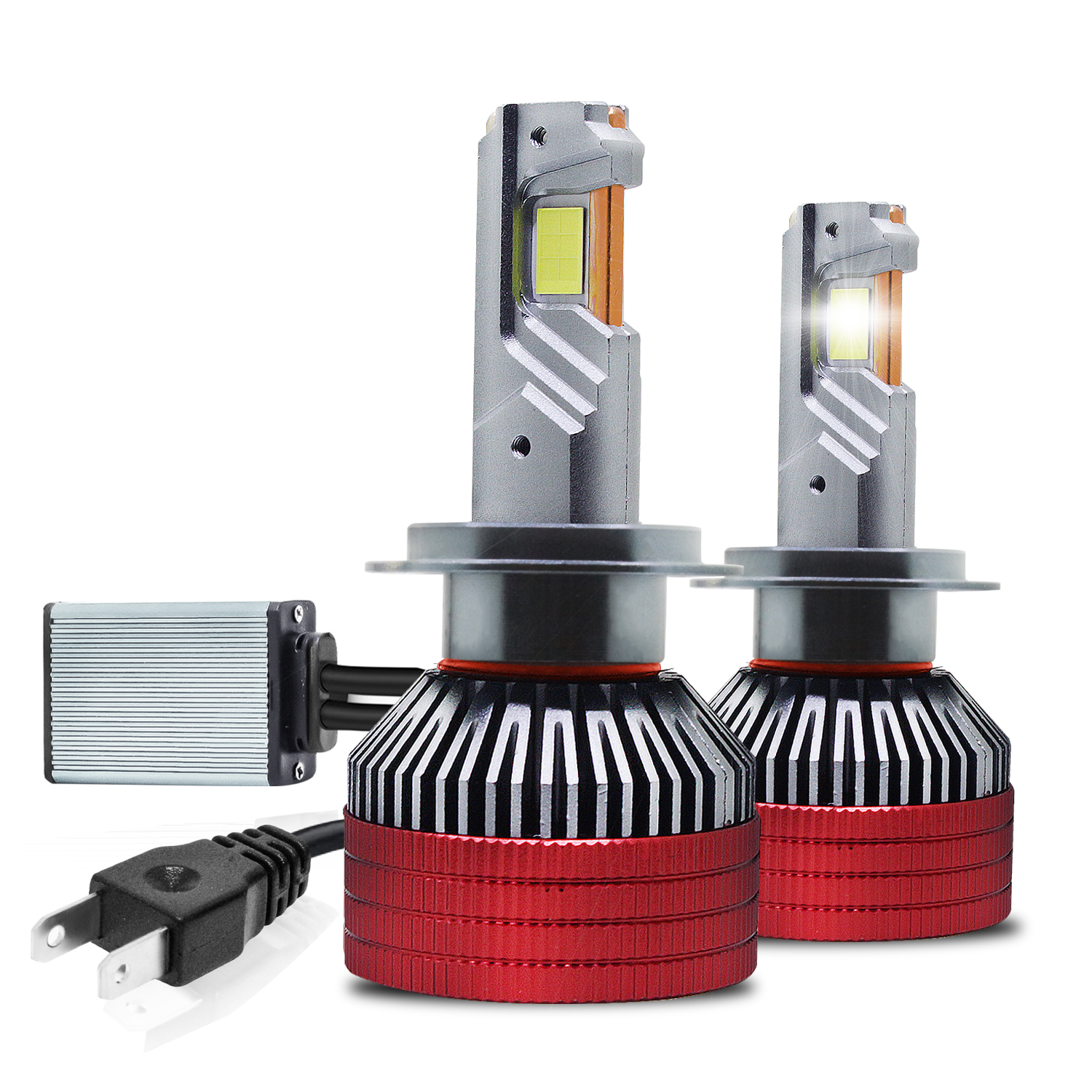 Carzex Crystal Eye H7 White Plug & Play LED Headlight Bulb For Cars (300W/20000LM/6500K)