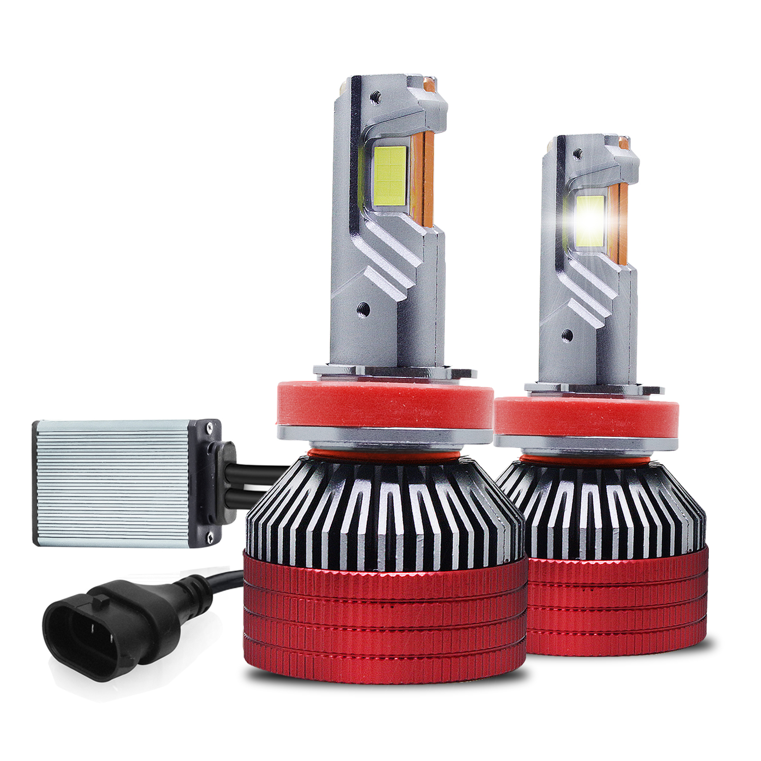 Carzex Crystal Eye H8 White Plug & Play LED Fog Light Bulb For Cars (300W/20000LM/6500K)