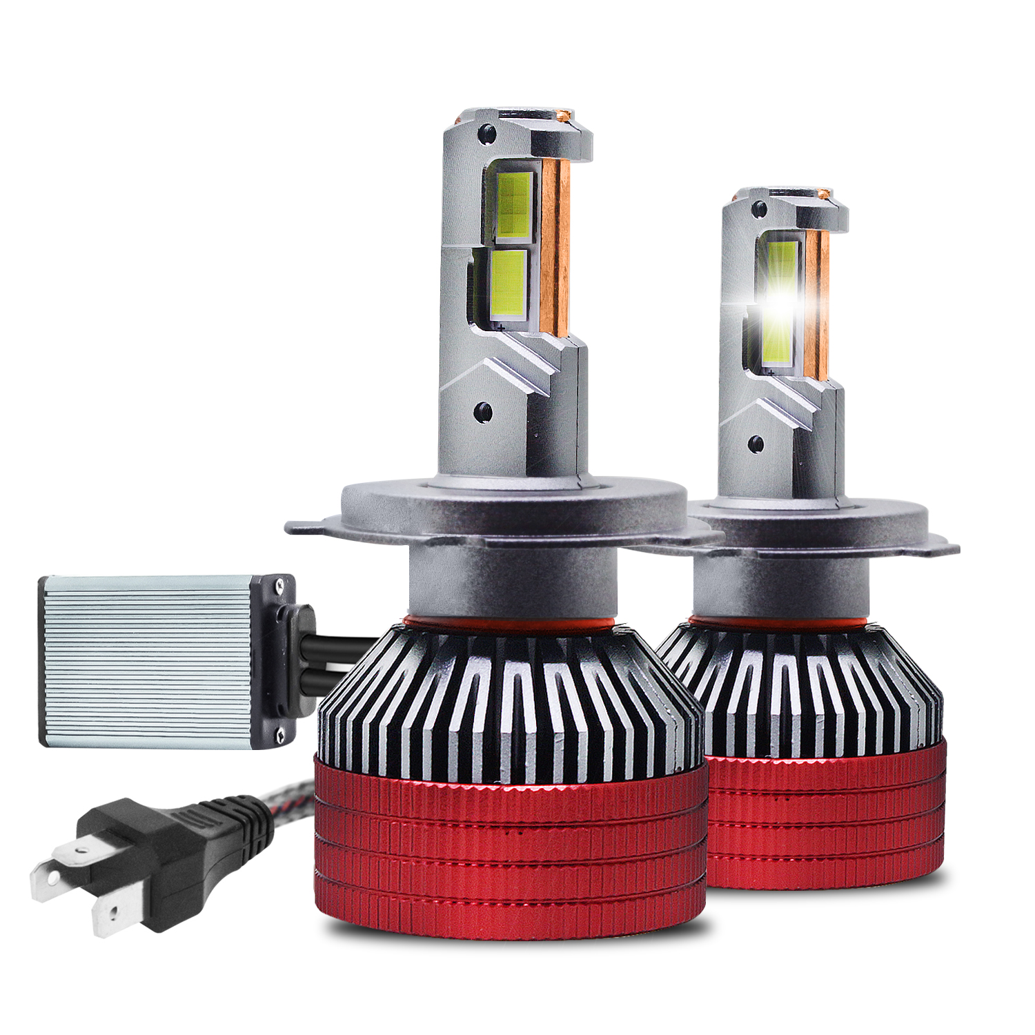 Carzex Crystal Eye H4 White Plug & Play LED Headlight Bulb For Cars (300W/20000LM/6000K)