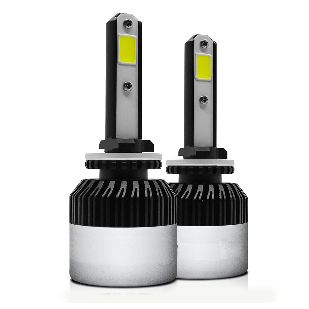 Carzex Original Night Eye H27 Led Fog Light Bulb for Cars, 50W/ 10,000 Lumens Super Bright 6000K White Fog Lamp Plug & Play Conversion Kit, Set of 2 Pcs