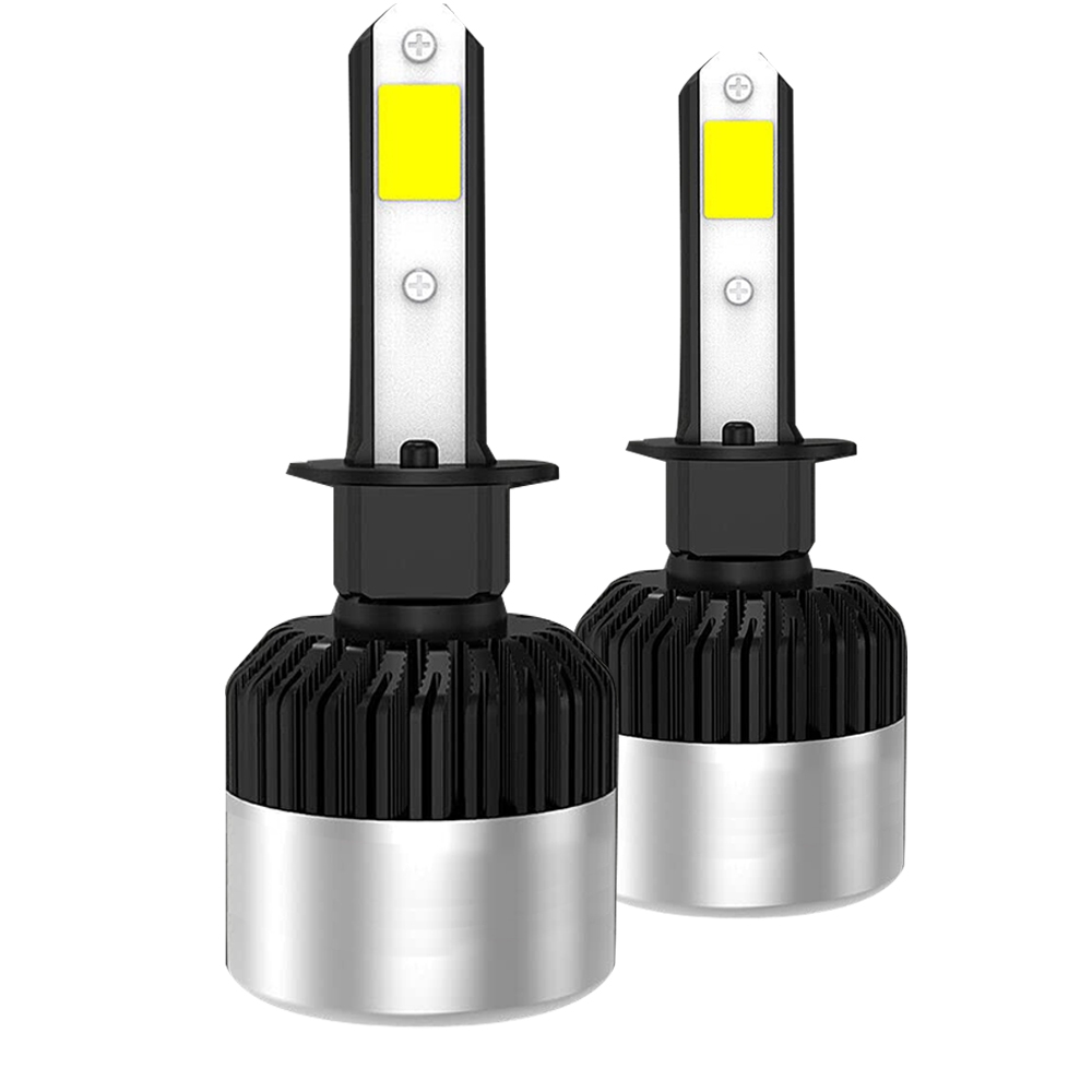 Carzex Original Night Eye H1 High Beam Led Headlight Bulb for Cars, 72W/ 10,000 Lumens Super Bright 6000K White Headlight Plug & Play Conversion Kit, Set of 2 Pcs