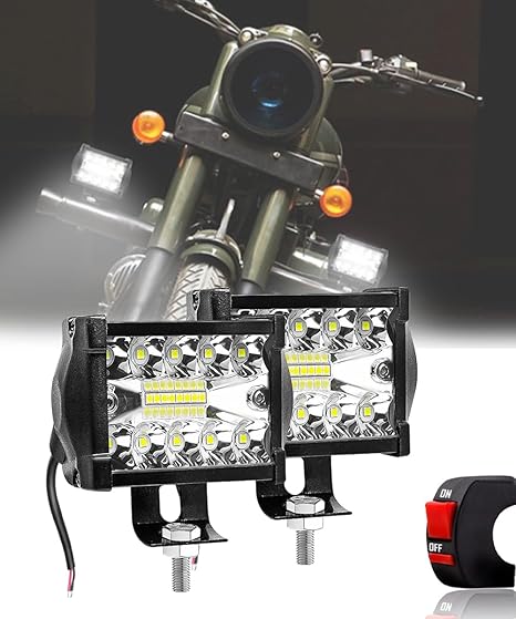 Carzex 4 INCH Waterproof Bar Focus Light Night Highway Driving Bar Light For Car, Scooty and Bikes (25W/18LED/4INCH) (Set of 2)