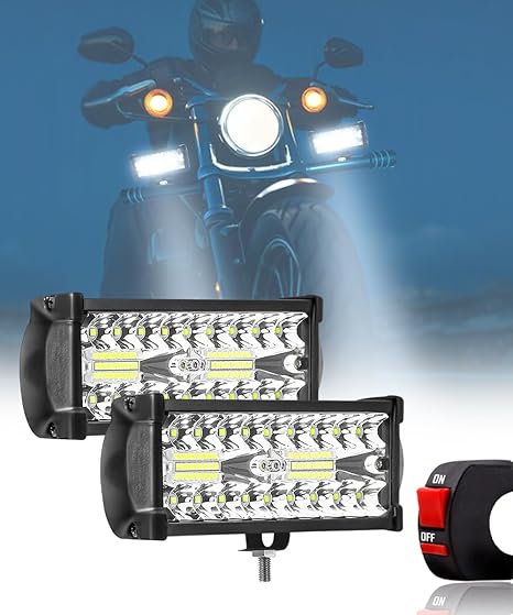 Carzex 7 INCH Waterproof Bar Focus Light Night Highway Driving Bar Light For Car, Scooty and; Bikes (30W/36LED/7INCH) (Set of 2)