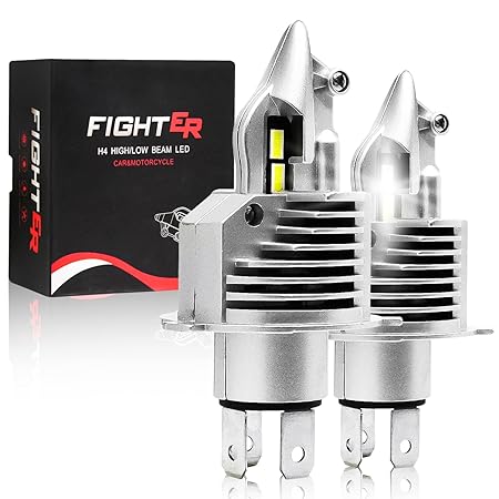 Carzex Fighter H4 Plug and; Play All in One LED Headlight Conversion Kit (50W/9000LM) For Cars/Bike/Scoot