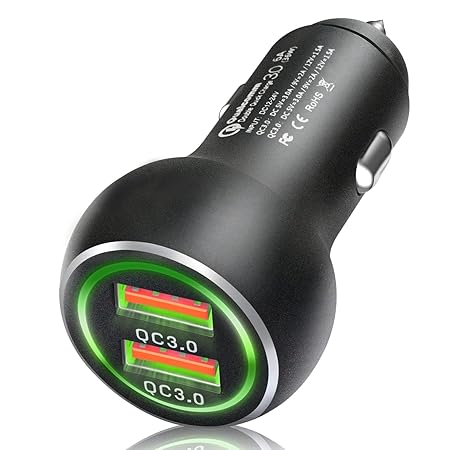 Carzex 36W Fast Charging Dual Port Smart Rapid Car Mobile Charger (Only Charger)